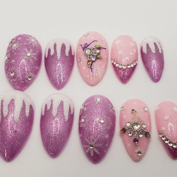 Medium sharp drop of water press on nails. - Picture 6 of 6